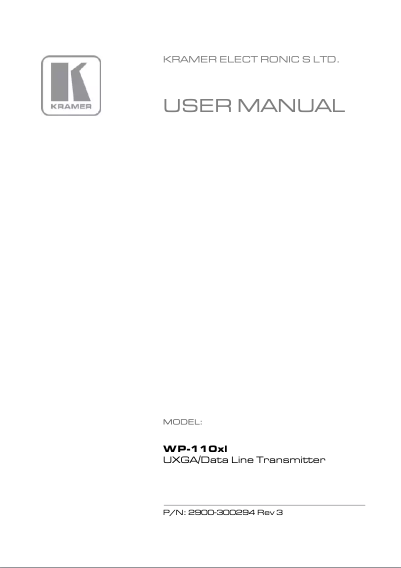 Image de la première page du manuel de l'appareil WP-110XL