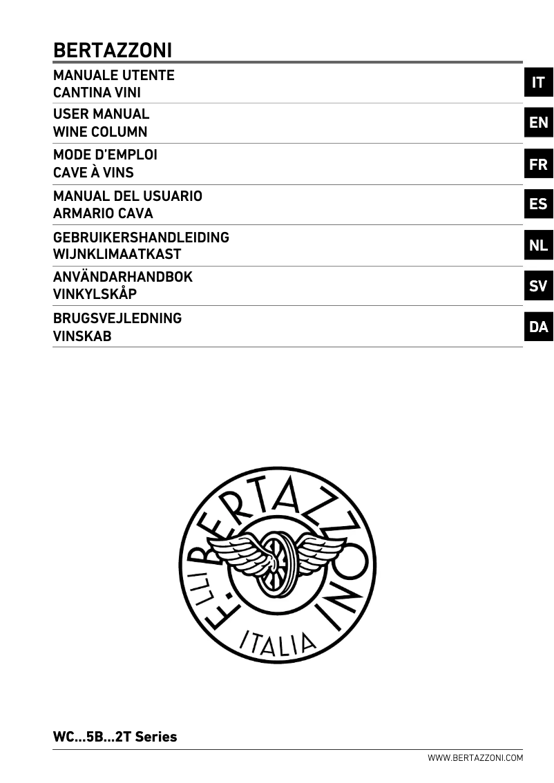 Page 1 de la notice Manuel utilisateur Bertazzoni WC605BRX2T
