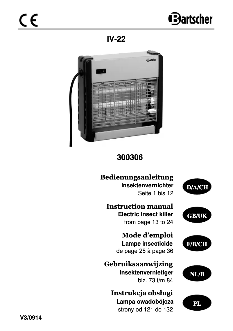Imagen de la primera página del manual del dispositivo IV-22