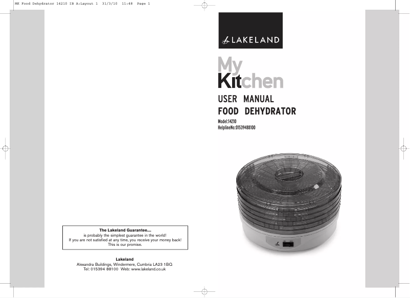 Page 1 de la notice Manuel utilisateur Lakeland 14210