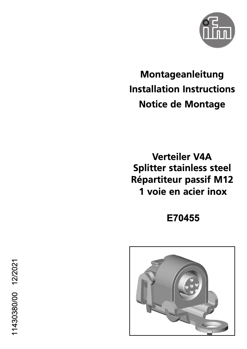 Image de la première page du manuel de l'appareil E70455