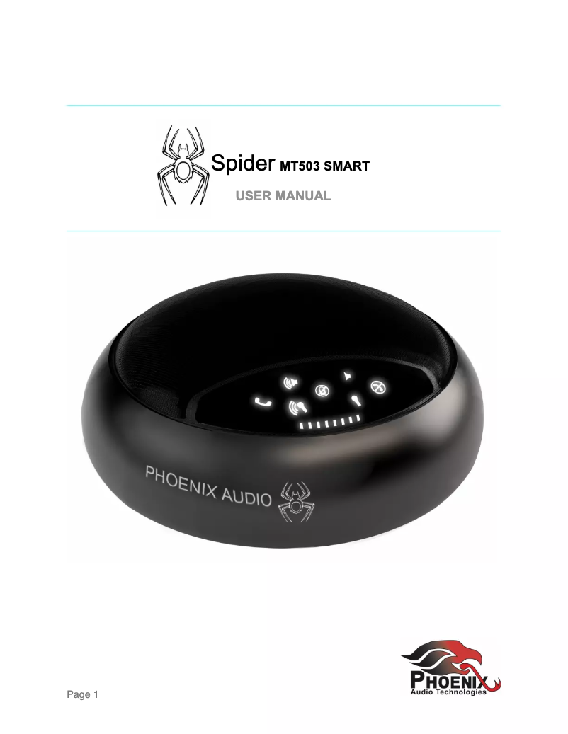 Page 1 de la notice Manuel utilisateur Phoenix Audio MT503