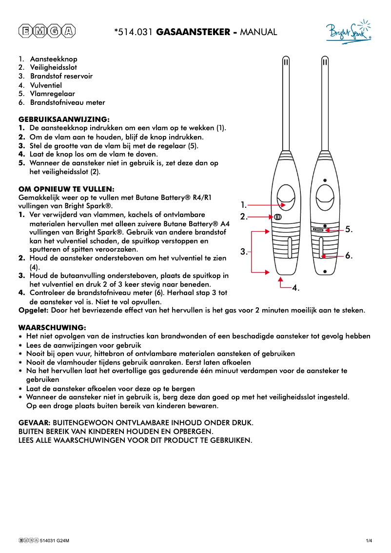 Page n°1 - Manuel utilisateur Bright Spark 514031