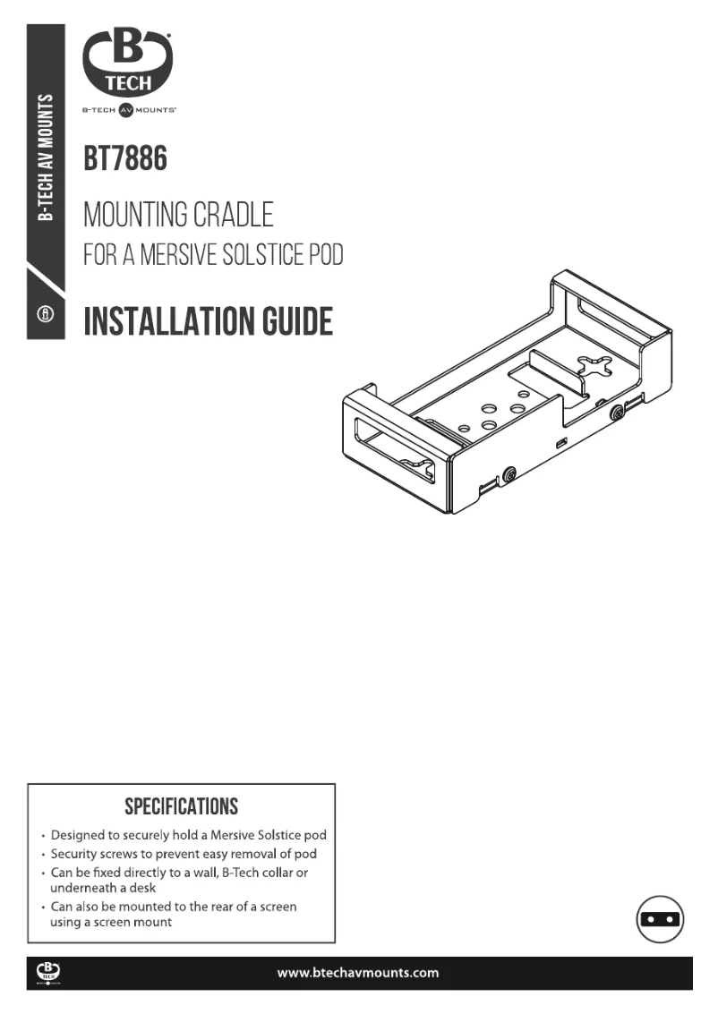 Page 1 de la notice Manuel utilisateur B-Tech BT7886