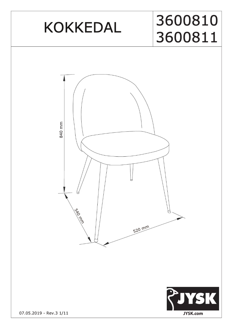 Página 1 del manual Manual de usuario JYSK Kokkedal