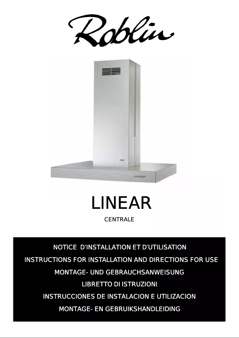 Image de la première page du manuel de l'appareil Linear Centrale 900