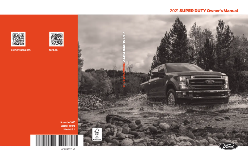 Page n°1 - Manuel utilisateur Ford Super Duty (2021)