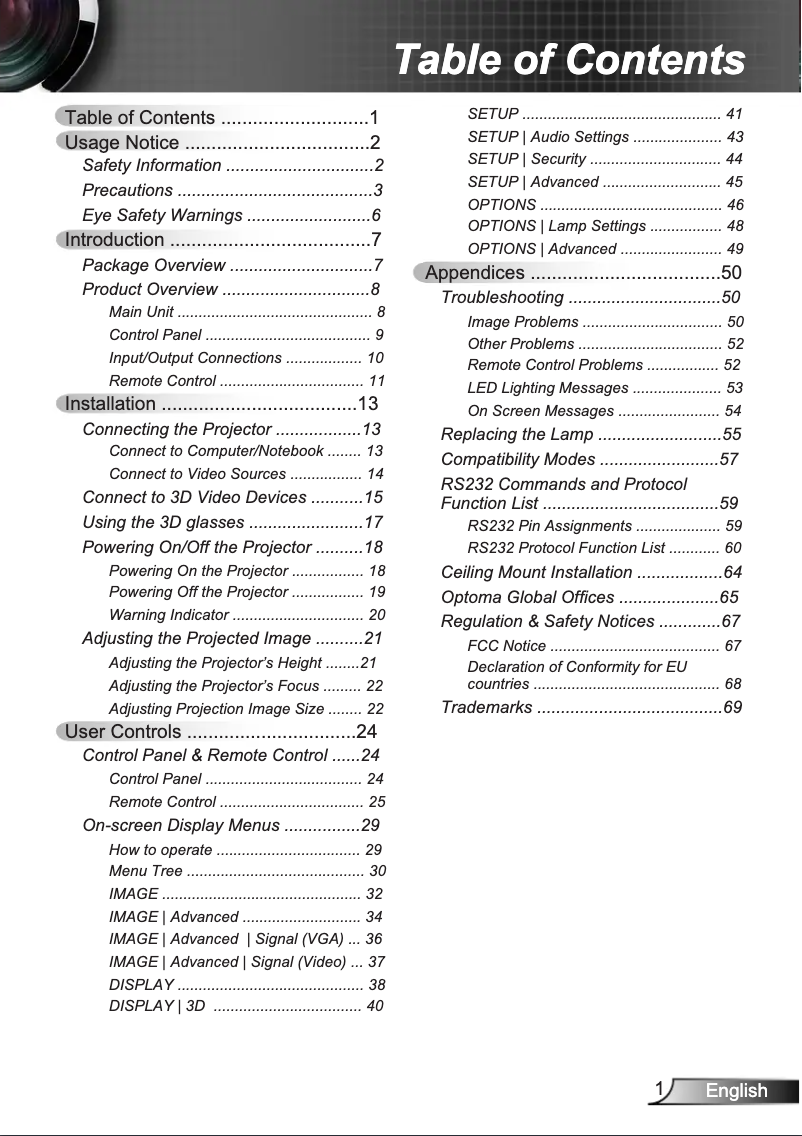 Página 1 del manual Manual de usuario Optoma HD25-LV-WHD
