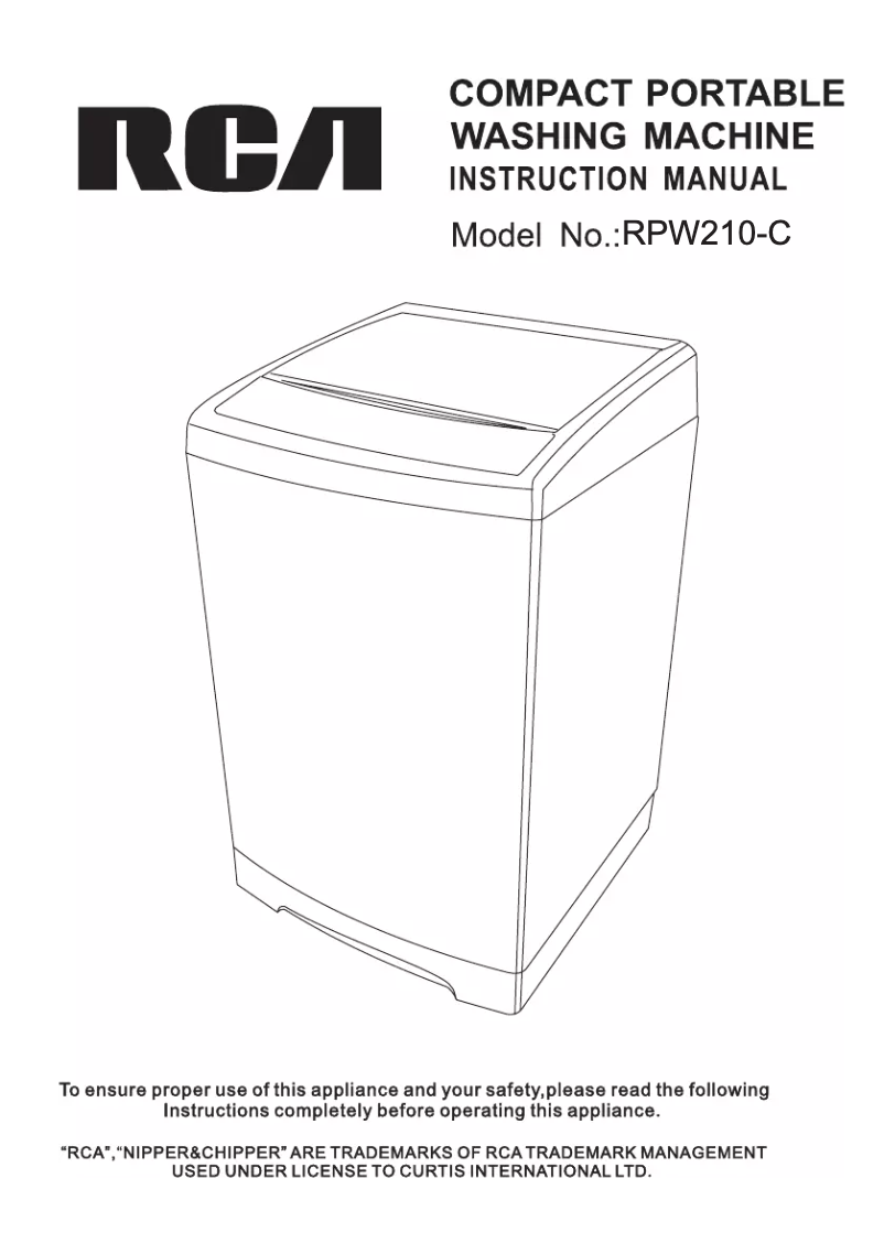 Page n°1 - Manuel utilisateur RCA RPW210-C