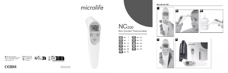 Page 1 de la notice Manuel utilisateur Microlife NC 200