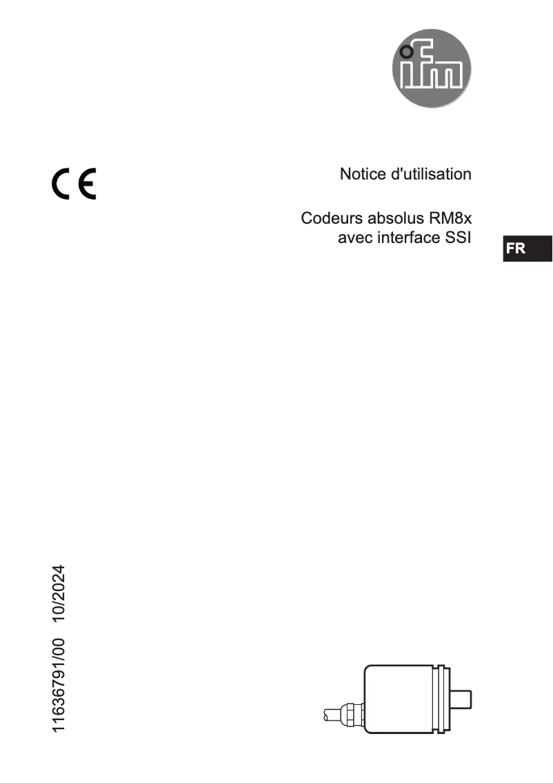 Page 1 de la notice Manuel utilisateur IFM RM8001