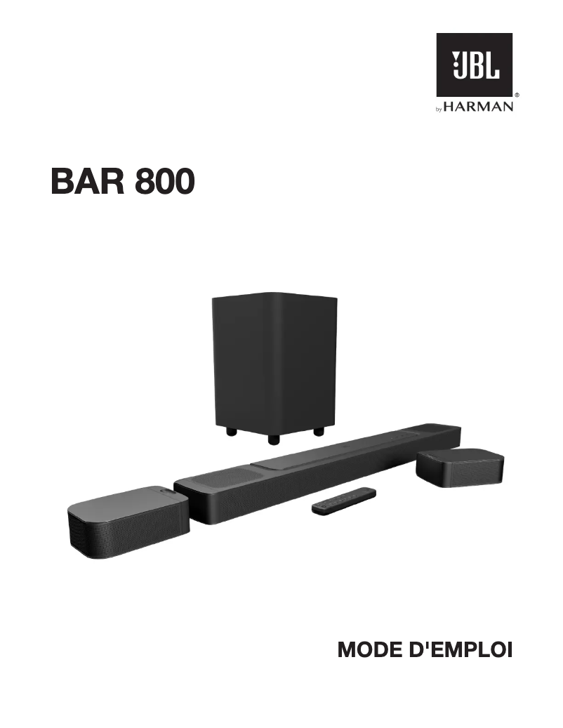 Page n°1 - Manuel utilisateur JBL Bar 800