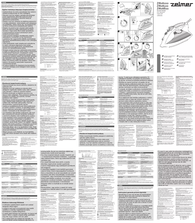 Page 1 de la notice Manuel utilisateur Zelmer Sencillo ZIR08800