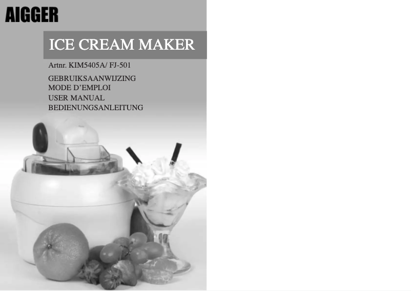 Image de la première page du manuel de l'appareil KIM5405A