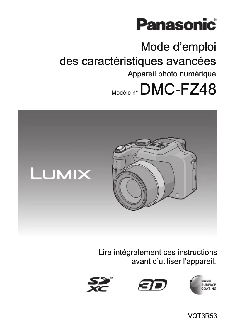 Página 1 del manual Manual de usuario Panasonic Lumix DMC-FZ48