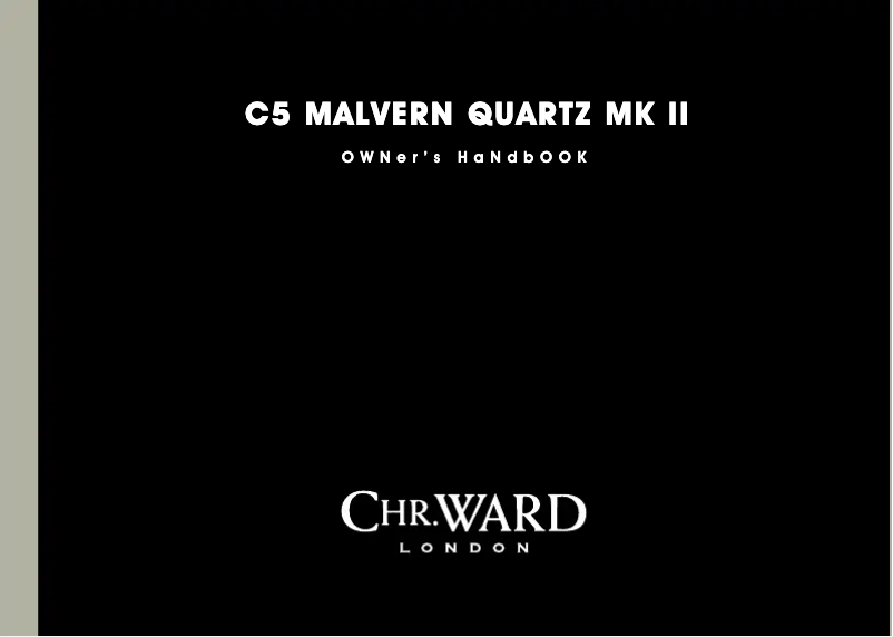 Page 1 de la notice Manuel utilisateur Christopher Ward C5 Malvern Q Mk II