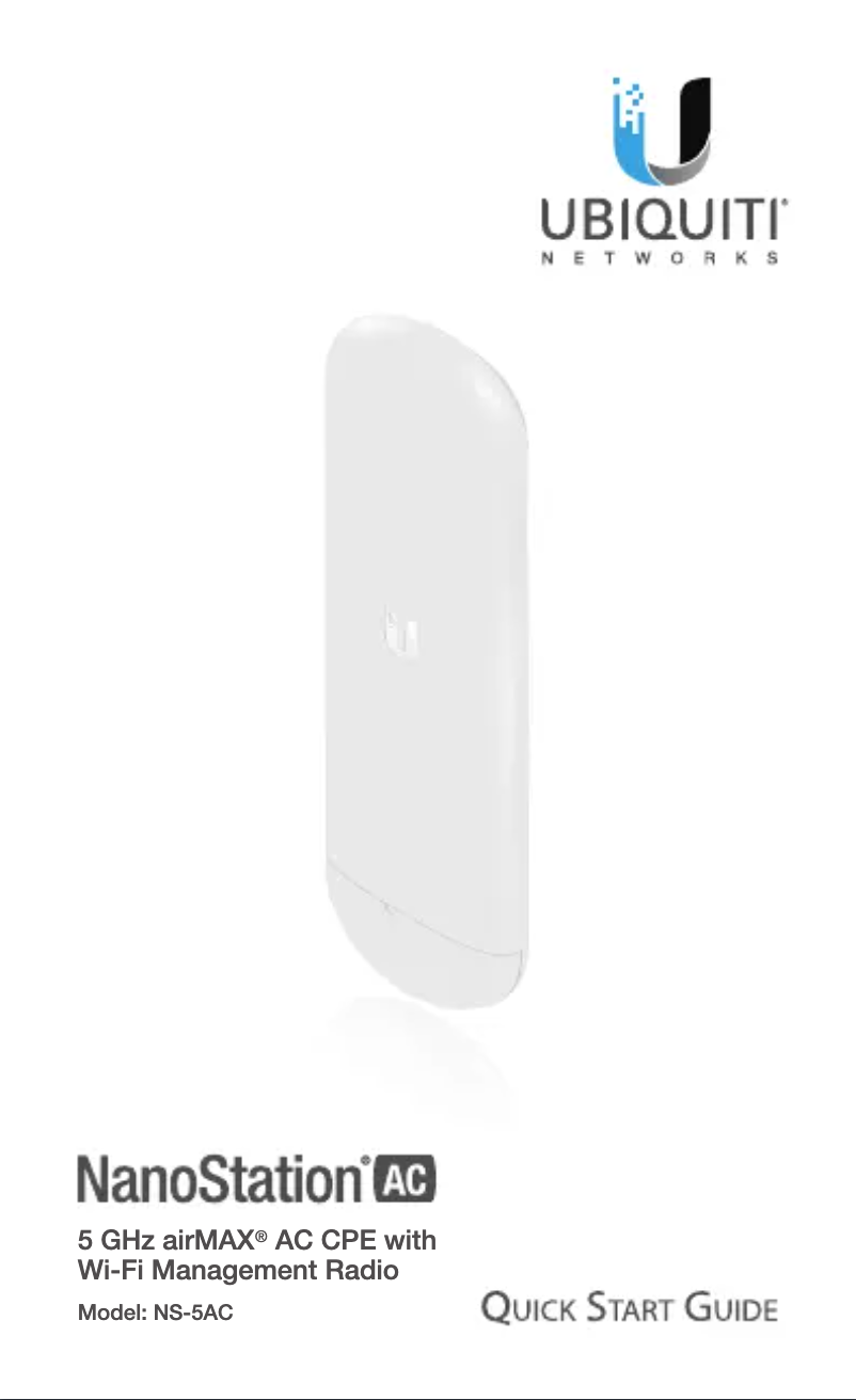 Page 1 de la notice Manuel utilisateur Ubiquiti Networks NanoStation NS-5ACL