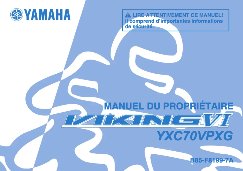 Page 1 de la notice Manuel utilisateur Yamaha Viking VI (2016)