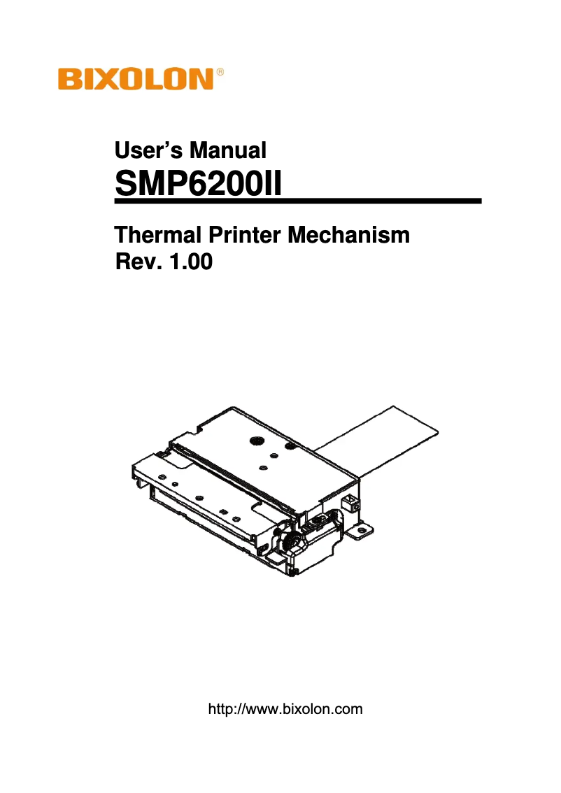 Página 1 del manual Manual de usuario Bixolon SMP6200II