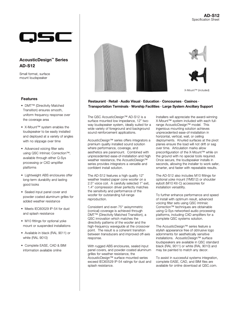 Image de la première page du manuel de l'appareil AD-S12