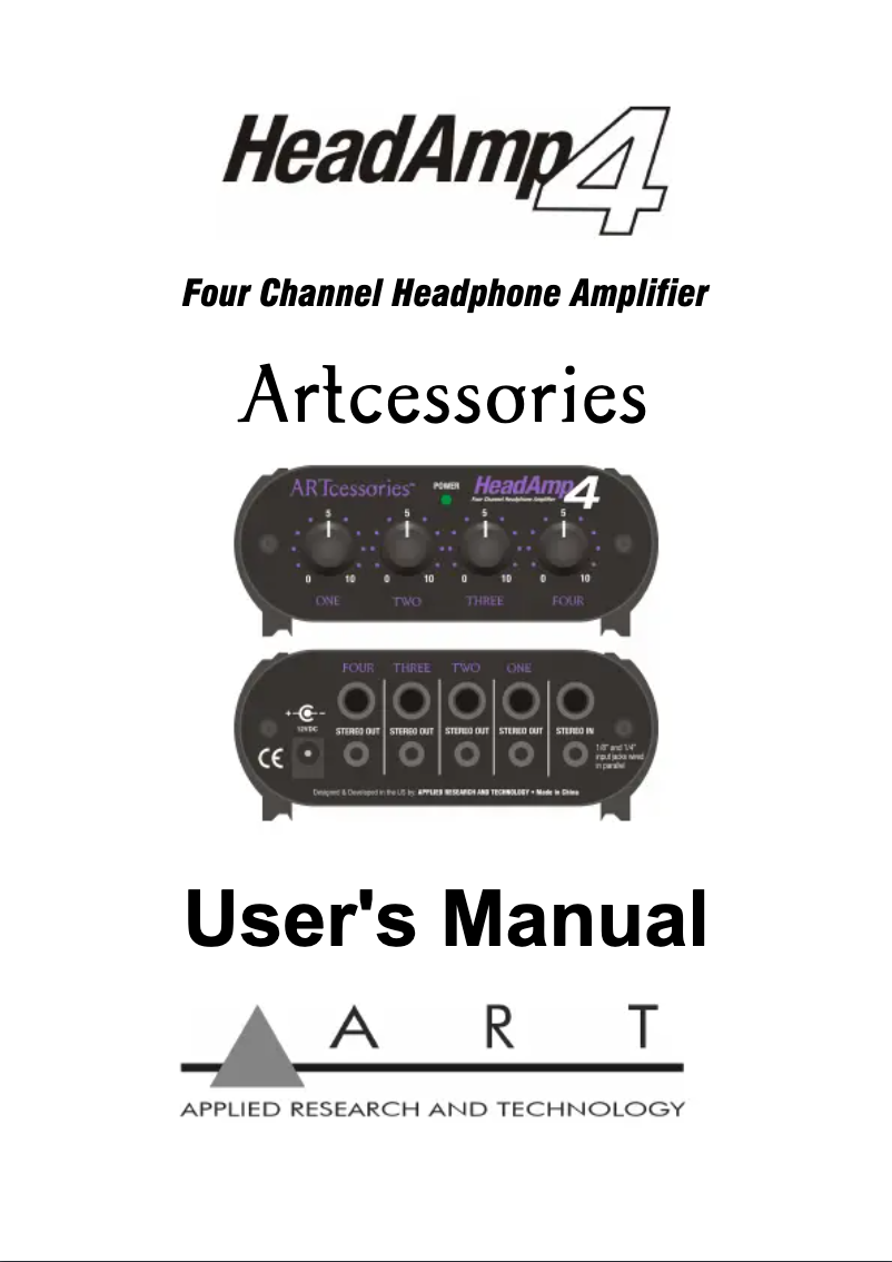 Página 1 del manual Manual de usuario ART HeadAmp 4