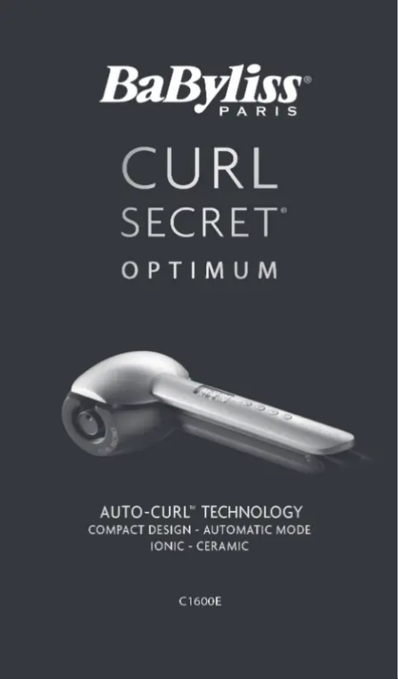 Page 1 de la notice Manuel utilisateur BaByliss C1600E