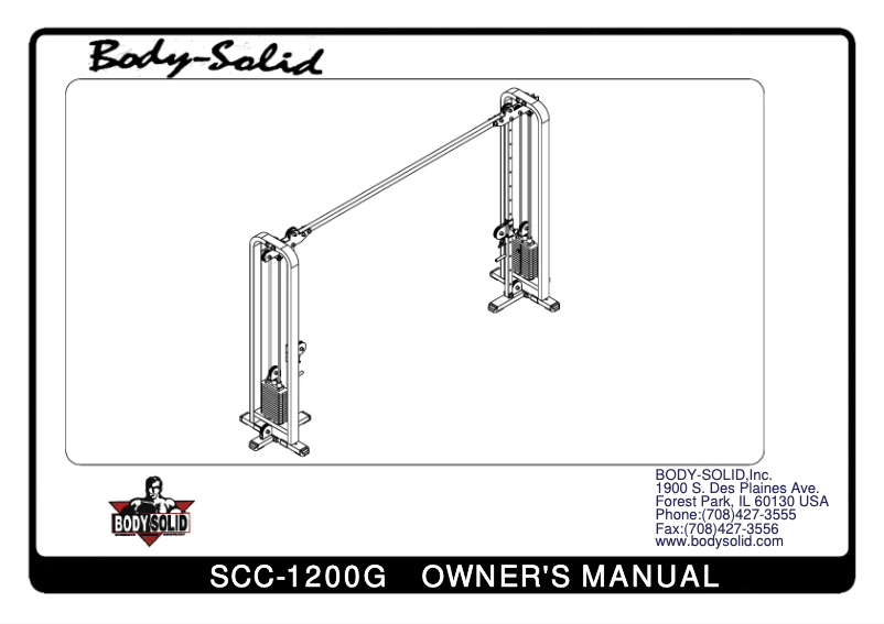 Page 1 de la notice Manuel utilisateur Body-Solid SCC1200G