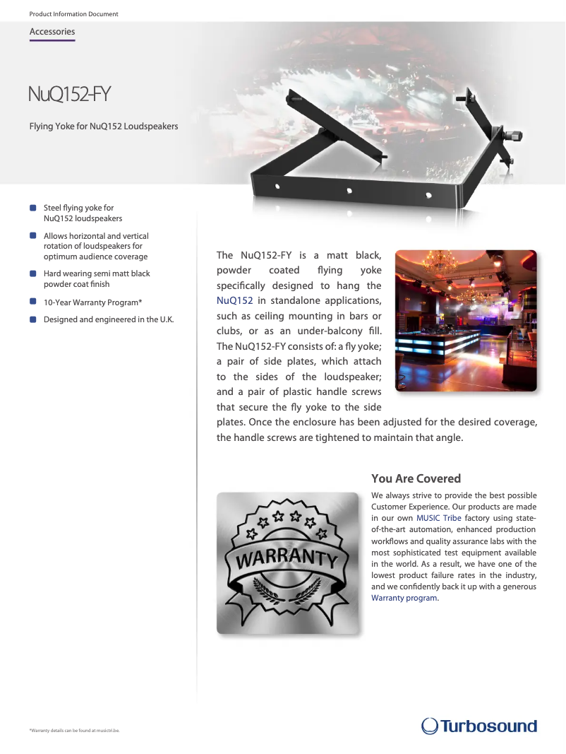 Page n°1 - Fiche technique Turbosound NuQ152-FY