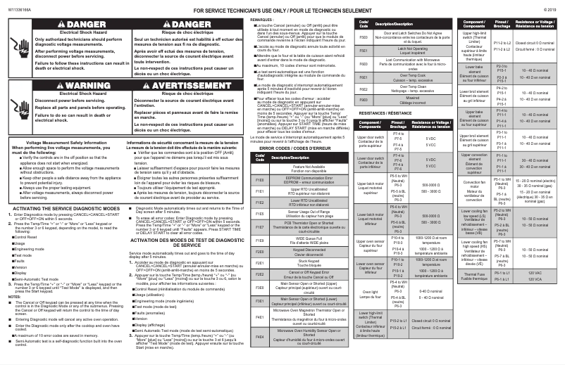 Page 1 de la notice Schéma de câblage JennAir JDSP548HL