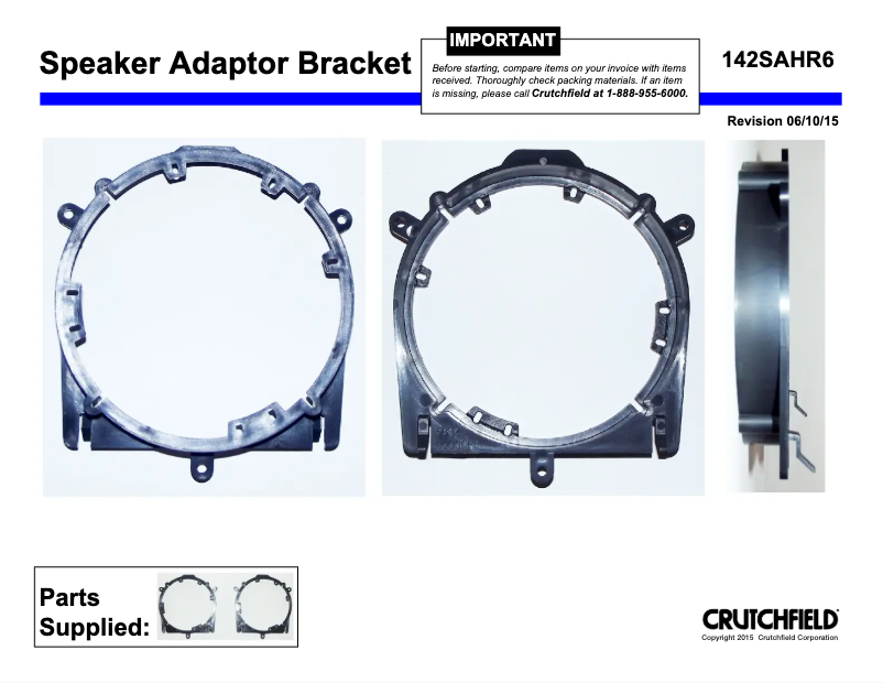 Page 1 of the manual User Manual Scosche SAHR6