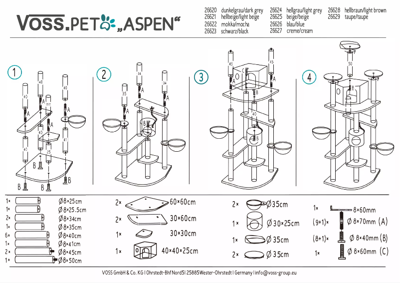 Page 1 de la notice Manuel utilisateur Voss Aspen