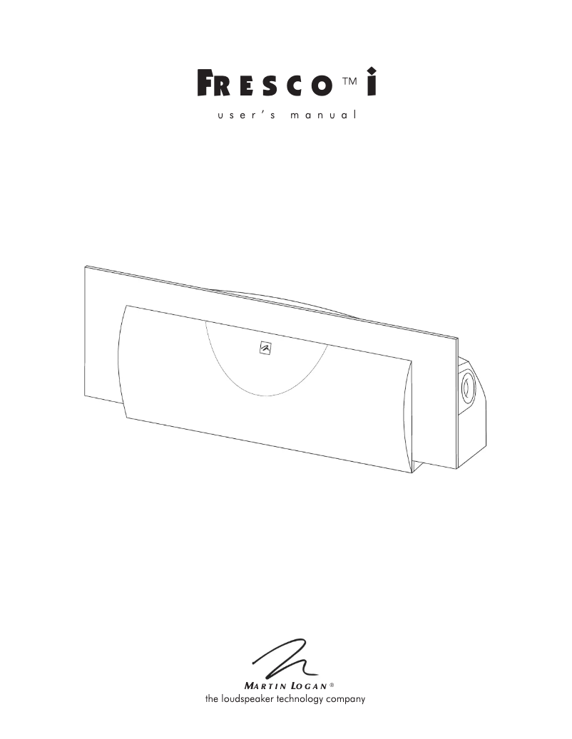 Página 1 del manual Manual de usuario Martin Logan Fresco i