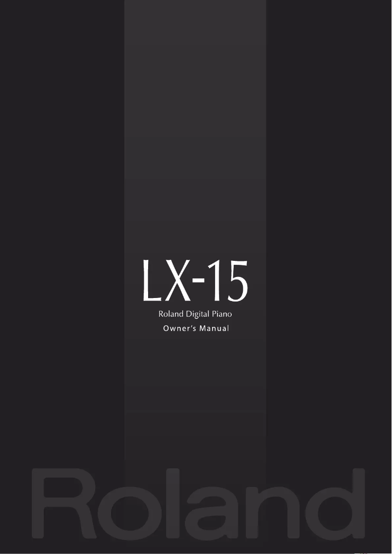 Page 1 de la notice Manuel utilisateur Roland LX-15
