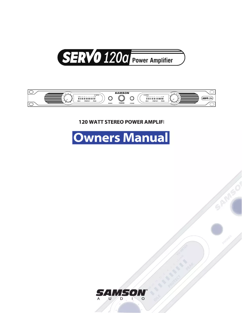 Page 1 de la notice Manuel utilisateur Samson Servo 120