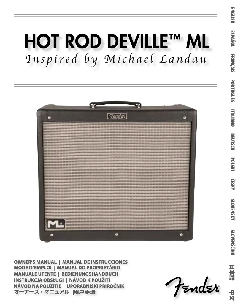 Page n°1 - Manuel utilisateur Fender Hot Rod Deville ML 212