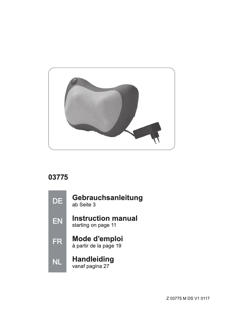 Page 1 de la notice Manuel utilisateur VitalMaxx 03775