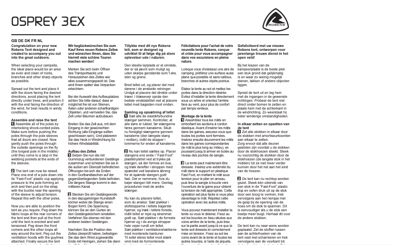 Page n°1 - Manuel utilisateur Robens Osprey 3EX