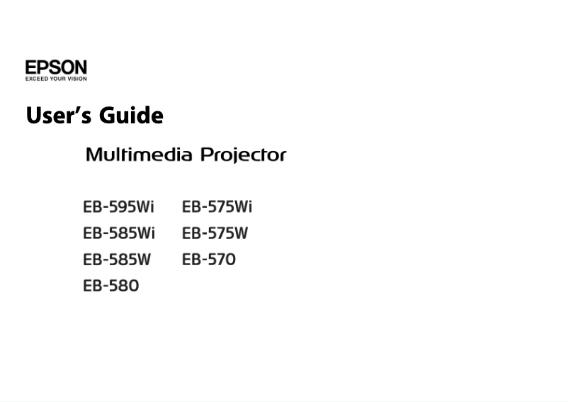 Image de la première page du manuel de l'appareil EB-580S