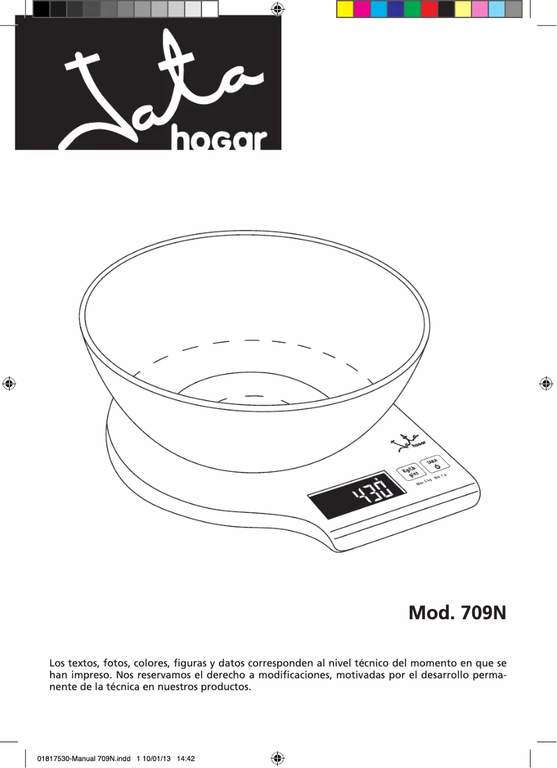 Page 1 de la notice Manuel utilisateur Jata 709N