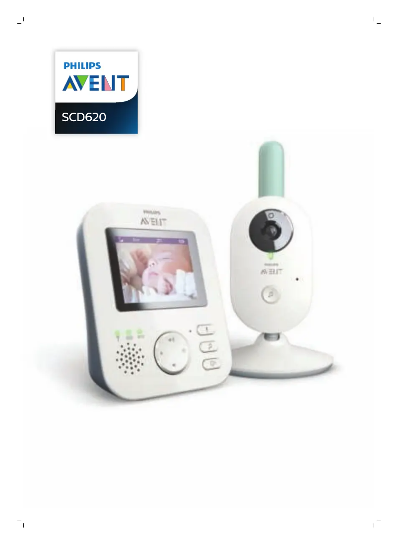 Image de la première page du manuel de l'appareil AVENT Baby monitor SCD620