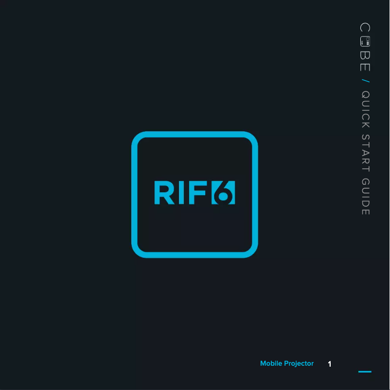 Image de la première page du manuel de l'appareil Cube