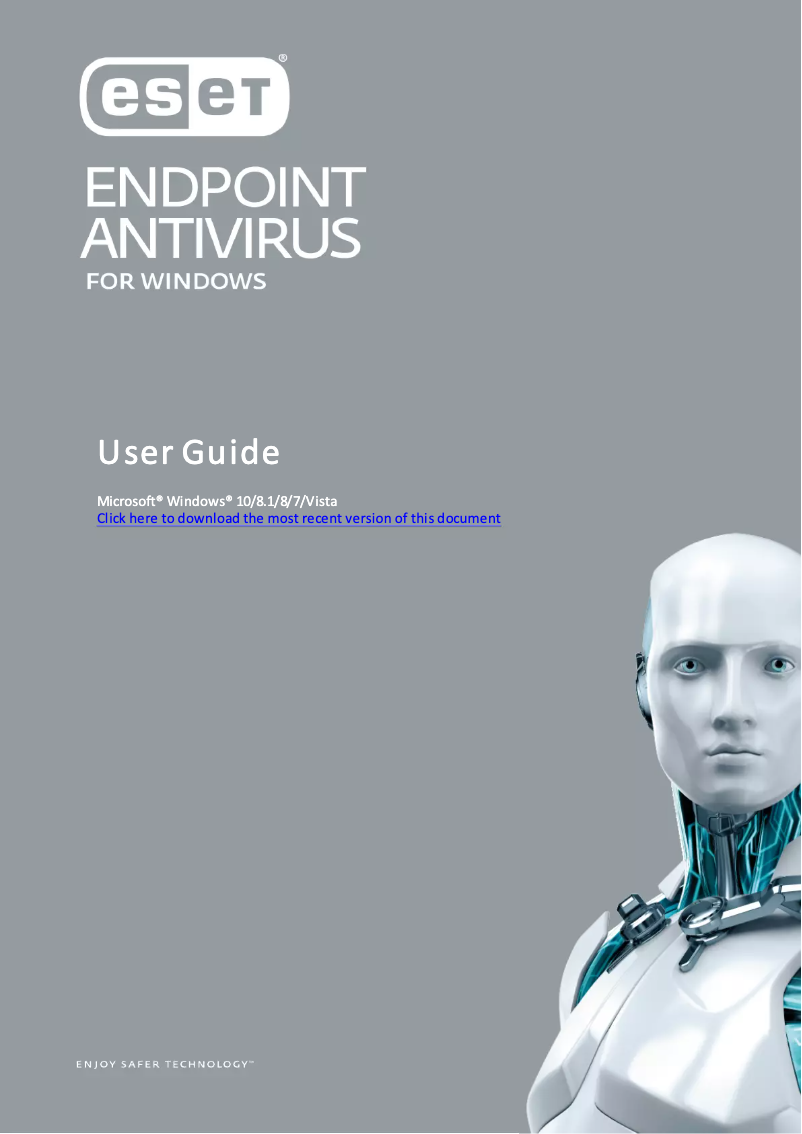 Image de la première page du manuel de l'appareil Endpoint Antivirus