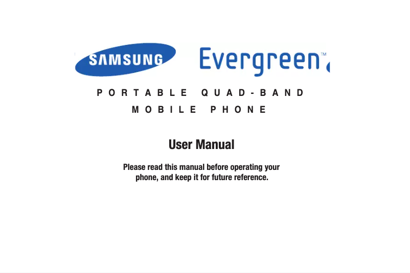 Page 1 de la notice Manuel utilisateur AT&T Evergreen