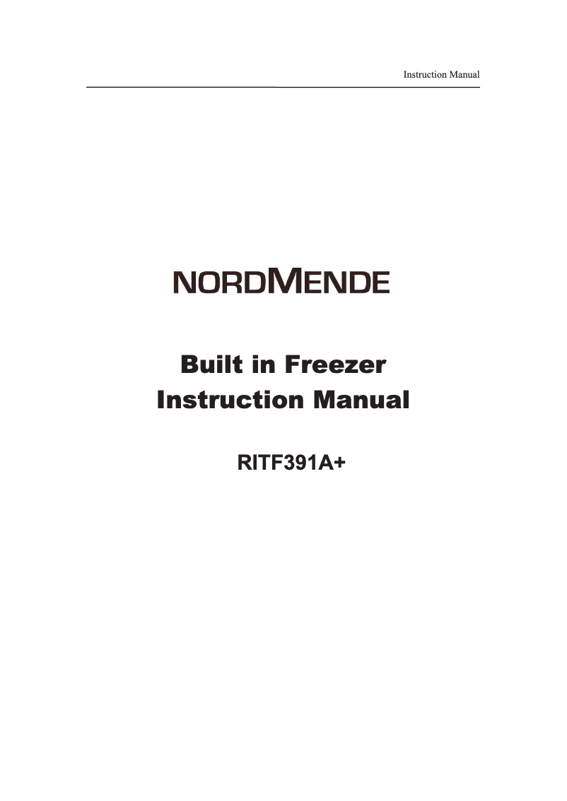 Image de la première page du manuel de l'appareil RITF391A