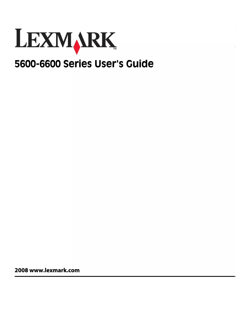 Page 1 de la notice Manuel utilisateur Lexmark X6675