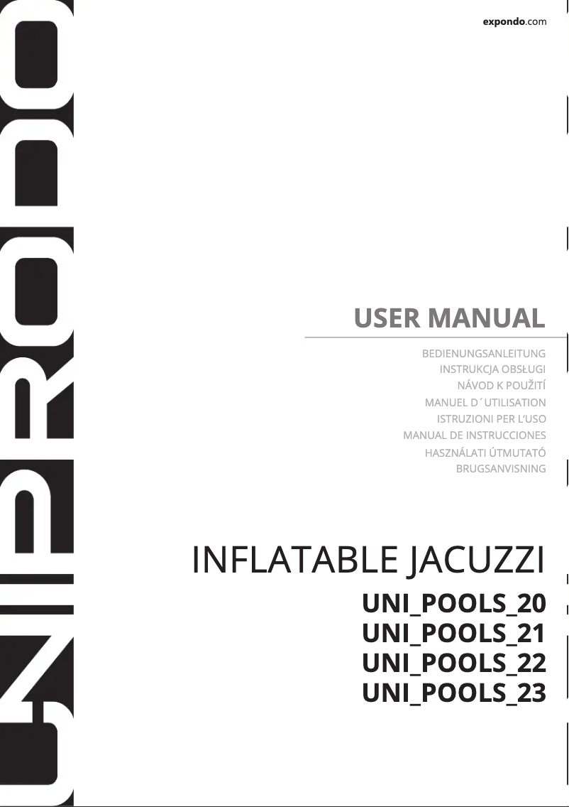 Page 1 de la notice Manuel utilisateur Uniprodo UNI_POOLS_22