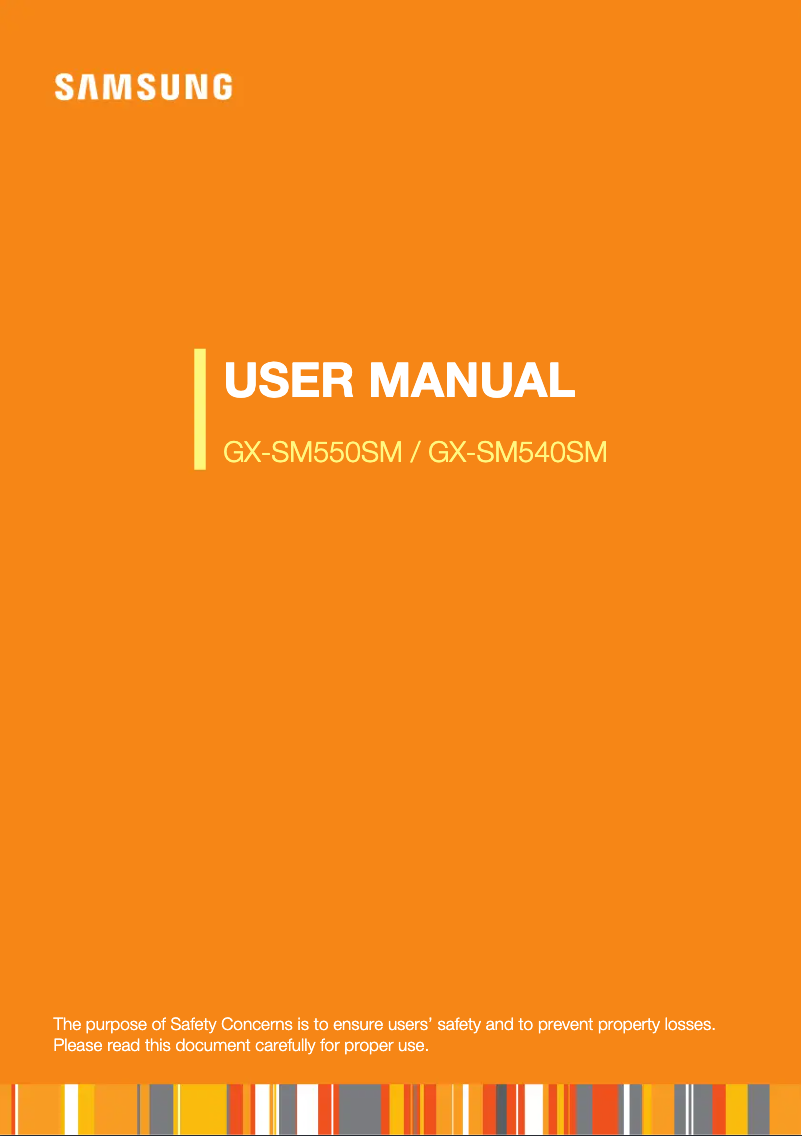 Page 1 de la notice Manuel utilisateur Samsung GX-SM540SM