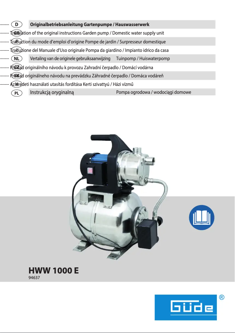 Image de la première page du manuel de l'appareil HWW 1000 E