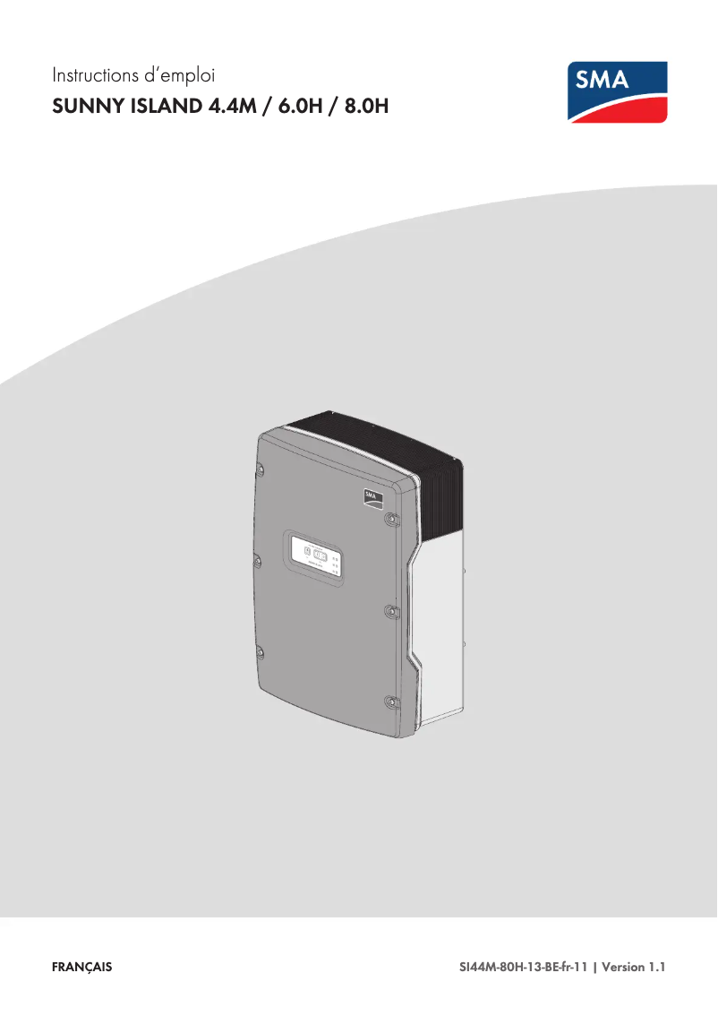 Page 1 de la notice Guide d'installation SMA Sunny Island 8.0H-13