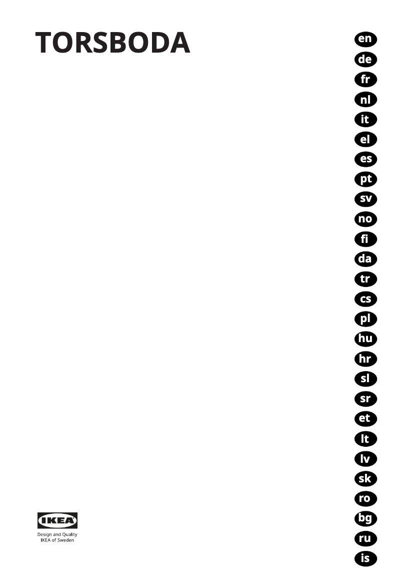 Image de la première page du manuel de l'appareil TORSBODA 405.480.88